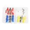 50pcs thermorétractable à souder anneau bornes de câblage borne de connexion type thermorétractable kit de borne de connexion étanche tube thermorétractable isolant bornes thermorétractables