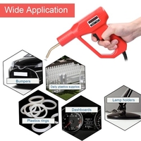50W Portable Portable plastiques Machine de soudage panneau fissure réparations Kit coupe thermique agrafeuse chaude plastiques trou réparation outil ensemble avec 4 boîtes agrafe