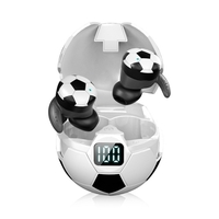 5.1 BT Écouteurs Sans Fil Football Casque Sphère Écouteurs LED Affichage Numérique Sensible Toucher Appel Binaural