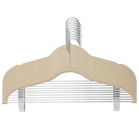 5/10 pièces Cintres avec Clips Mobiles Velours Ultra Mince No Slip Rack Jupe Pantalon Cintres pour Voyage à Domicile