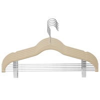 5/10 pièces Cintres avec Clips Mobiles Velours Ultra Mince No Slip Rack Jupe Pantalon Cintres pour Voyage à Domicile