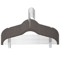 5/10 pièces Cintres avec Clips Mobiles Velours Ultra Mince No Slip Rack Jupe Pantalon Cintres pour Voyage à Domicile