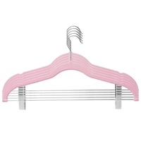 5/10 pièces Cintres avec Clips Mobiles Velours Ultra Mince No Slip Rack Jupe Pantalon Cintres pour Voyage à Domicile