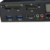 5.25" USB 3.0 e-SATA PC All-in-1 Media Dashboard multifonctions avant panneau carte lecteur Ports e/s