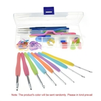 53 Pcs Crochet Crochets Ensemble avec Étui De Rangement Poignées Ergonomiques Crochet Crochet Kit Aiguilles À Tricoter Kits De Fil DIY Main Tricot Art Outils