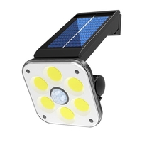 54 COB LED Lampe solaire Lampe murale rotative à induction humaine Lampe de rue