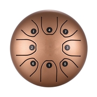 5, 5 pouces mini instrument de percussion clé à tambour en acier 8 langues C