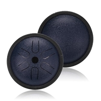 5, 5 pouces mini tambour de langue en acier 6 notes tambour de handpan instrument de percussion de tambour de poche en acier