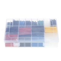 580 PCS Assortiment 2: 1 Polyoléfine Thermorétractable Tube de Tube Halogène-Libre 6 Couleurs 11 Tailles Gainant Wrap Câble Câble Kit φ1.0-φ10mm
