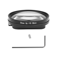58mm Macro Lens 10x Grossissement Close Up Lens for Gopro Hero 7 Black 6 5 Black Waterproof Case for GoPro Accessory