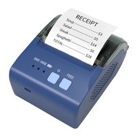 58mm Portable Mini imprimante de reçu thermique USB & BT connexion 2 pouces imprimante sans fil haute vitesse avec 1 rouleau de papier à l