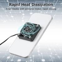 5cm téléphone Portable Dissipation thermique ventilateur Smartphone tablette radiateur Mini Portable conception refroidissement rapide avec 4 ventouses