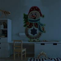 5D Diamant Peinture Kit Décoration Lumineuse DIY Noël Bonhomme De Neige À La Main Brillant Noël Ornement Cadeau Artisanat pour Noël Nouvel An