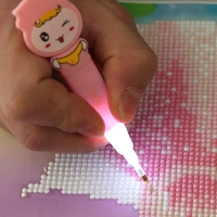 5D DIY Diamant Peinture Outil Brillant Foret Stylo Hibou Motif Clair Point Foret Stylo Diamant Broderie