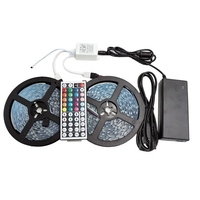 5M 5050 RGB LED bandes de lumière douce ruban ruban lampe télécommande sans fil contrôleur lumières bandes Kit