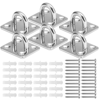 5mm plaques oculaires mousquetons vis ensemble crochet de suspension mural multifonctionnel pour montage mural hamacs formation de Yoga