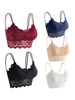 5Pcs femmes dentelle soutien-gorge Camisole sans fil Crop hauts