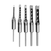 5pcs foret à trou carré scie-cloche pour le travail du bois ciseau à mortaiser forets en acier 1/4 pouce,  5/16 pouce,  3/8 pouce,  1/2 pouce,  5/8 pouce pour le bois