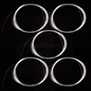 5pcs Leader conique avec boucle 9ft / 15ft en nylon ligne de pêche à la mouche