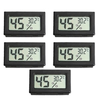5pcs Mini LCD Numérique Température et Humidité Compteur Pet Reptile Thermomètre Sans Fil Hygromètre