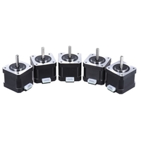 5pcs Nema 17 Stepper Stepping Motor Drive Control 2 phases 1, 8 degré 0, 9 A 0, 4NM 42mm avec câble Câble Imprimante 3D / remplacement d