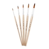 5pcs Pinceaux À Pointe Ronde Ensemble Nylon Cheveux Manche En Bois Artistes Pinceaux pour Enfants Adultes Débutants pour Acrylique Huile Aquarelle Gouache Ongles Corps Visage Détaillant Peinture Art Artisanat Fournitures