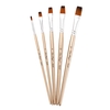 5pcs Pinceaux À Pointe Ronde Ensemble Nylon Cheveux Manche En Bois Artistes Pinceaux pour Enfants Adultes Débutants pour Acrylique Huile Aquarelle Gouache Ongles Corps Visage Détaillant Peinture Art Artisanat Fournitures