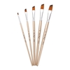 5pcs Pinceaux À Pointe Ronde Ensemble Nylon Cheveux Manche En Bois Artistes Pinceaux pour Enfants Adultes Débutants pour Acrylique Huile Aquarelle Gouache Ongles Corps Visage Détaillant Peinture Art Artisanat Fournitures