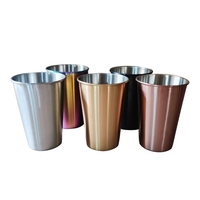 5pcs tasses en acier inoxydable capacité de 500 ml pour enfants adultes tasses en métal incassables pour voyage camping en plein air fête réunion de famille