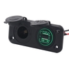 5V 4.8A Double USB Chargeur De Voiture Panneau De Commutation 2 Ports Lumière Rouge Étanche Allume-cigare Prise 12V 24V Puissance 1 Mètre Cordon D