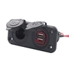 5V 4.8A Double USB Chargeur De Voiture Panneau De Commutation 2 Ports Lumière Rouge Étanche Allume-cigare Prise 12V 24V Puissance 1 Mètre Cordon D