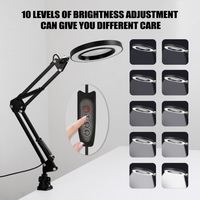 5X Loupe Lampe de bureau Loupe Lampe de lecture pliable de lumière LED
