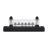 6 bornier 130A / 150A BusBar bloc et couvercle pour voiture bateau Marine Power Distribution Bornier 6 vis + 2 goujons
