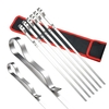 6 bâtons de brochette de barbecue avec sac de rangement