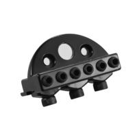 6 cordes Headless Guitare électrique cordes Locking Nut Set avec 2 Clé 2 Vis Noir