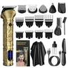 6-IN-1 Coiffeur pour hommes rasoir à barbes Corps électrique Trimmer nez Trousse de coupe-cheveux Graveuse Limite de coupe Combinaison USB rechargeable