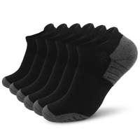 6 paires de chaussettes de sport à la cheville Chaussettes basses Chaussettes de course athlétiques Fitness en plein air Chaussettes respirantes à séchage rapide Chaussettes antidérapantes résistantes à l