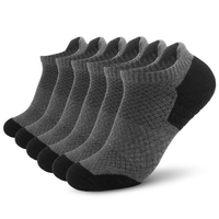 6 paires de chaussettes de sport à la cheville Chaussettes basses Chaussettes de course athlétiques Fitness en plein air Chaussettes respirantes à séchage rapide Chaussettes antidérapantes résistantes à l