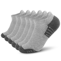 6 paires de chaussettes de sport à la cheville Chaussettes basses Chaussettes de course athlétiques Fitness en plein air Chaussettes respirantes à séchage rapide Chaussettes antidérapantes résistantes à l
