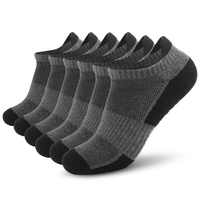 6 paires de chaussettes de sport à la cheville Chaussettes basses Chaussettes de course athlétiques Fitness en plein air Chaussettes respirantes à séchage rapide Chaussettes antidérapantes résistantes à l