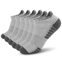 6 paires de chaussettes de sport à la cheville Chaussettes basses Chaussettes de course athlétiques Fitness en plein air Chaussettes respirantes à séchage rapide Chaussettes antidérapantes résistantes à l