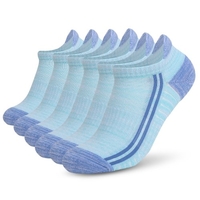 6 paires de chaussettes de sport à la cheville Chaussettes basses Chaussettes de course athlétiques Fitness en plein air Chaussettes respirantes à séchage rapide Chaussettes antidérapantes résistantes à l