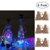 6 paquets de 20 LED étanches carrés de liège lumières guirlandes solaires actionnées solaires lumières de bouteille de vin