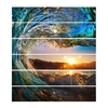 6 pcs / set autocollants autocollants de gradins auto-adhésifs de paysage en 3D paysage