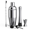 6 pcs Cocktail Set Boston Shaker Mixer En Acier Inoxydable Kit D