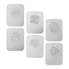 6 pièces / ensemble cartes graphiques Gobos plaques métalliques avec des motifs creux pour snoot optique conique focaliser condensateur art effets spéciaux en forme de faisceau lumière photographie accessoires de lumière