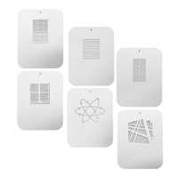6 pièces / ensemble cartes graphiques Gobos plaques métalliques avec des motifs creux pour snoot optique conique focaliser condensateur art effets spéciaux en forme de faisceau lumière photographie accessoires de lumière
