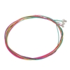 6 pièces / ensemble couleurs arc-en-ciel coloré guitare acoustique cordes Instruments de musique remplacement en acier corde fil