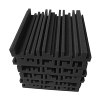6 pièces 10 * 10 * 2 pouces panneaux de mousse acoustique de Studio haute densité isolation phonique mousse ignifuge