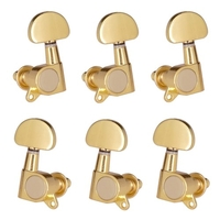 6 pièces (3L3R) piquets de réglage de guitare fermés accordeurs de cordes têtes de machine boutons touches de réglage pour guitare acoustique / électrique folklorique